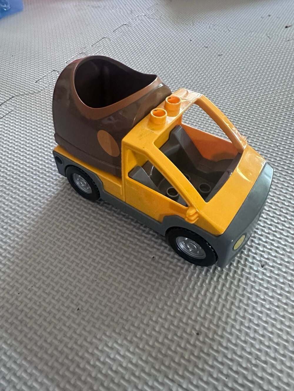 LEGO Duplo Yellow and Brown Cement Mixer Truck Vehicle